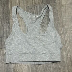 Forever 21 Gray Cutout Sports Bra
